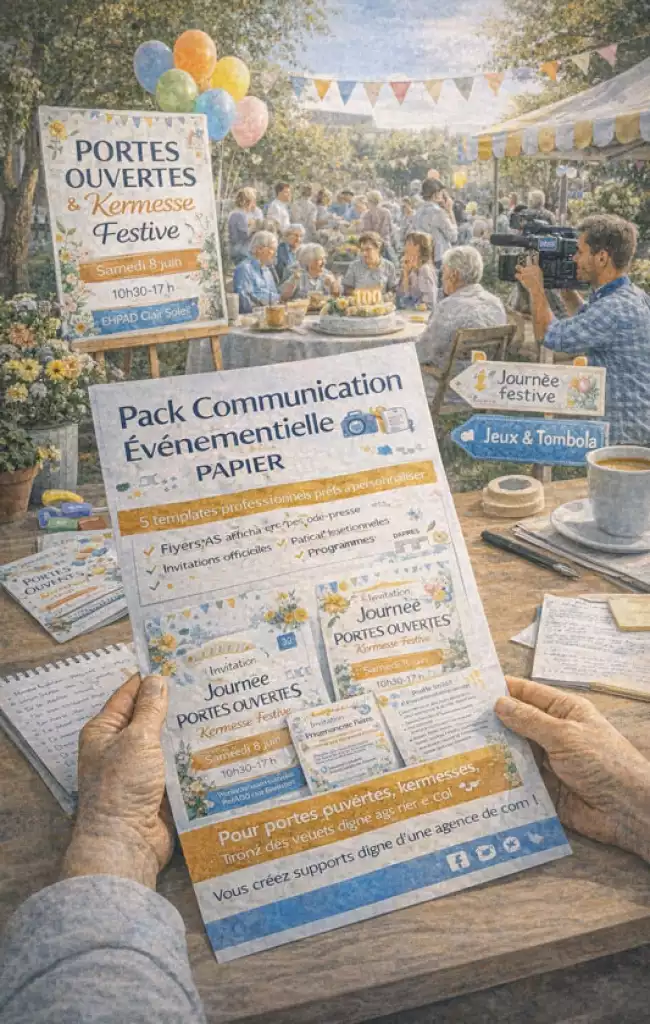 Pack communication événementielle papier